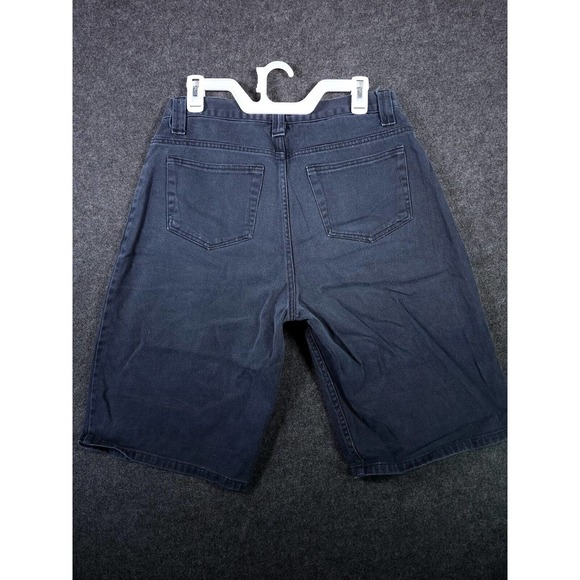 Vintage Sostanza Shorts Mens 34 Denim Cotton Mid Rise Dark Wash Green Y2K - Picture 7 of 10